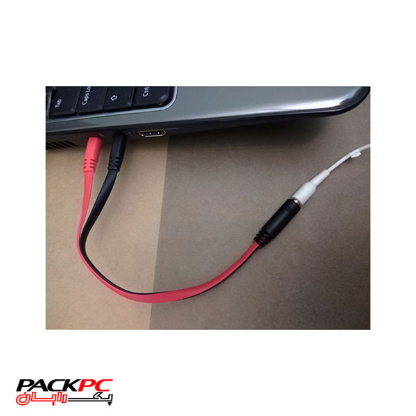 کابل تبدیل یک به دو جک 3.5mm صدا و میکروفون