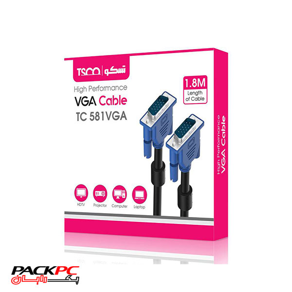 کابل VGA تسکو مدل TC 581 طول 1.8 متر با کیفیت بالا