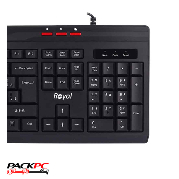 خرید کیبورد سیم‌دار رویال Royal RK-325