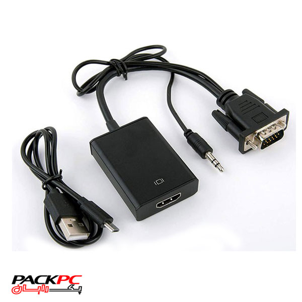 کابل تبدیل HDMI به VGA الون مدل CV1000 همراه AUX